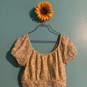 Yellow crop top